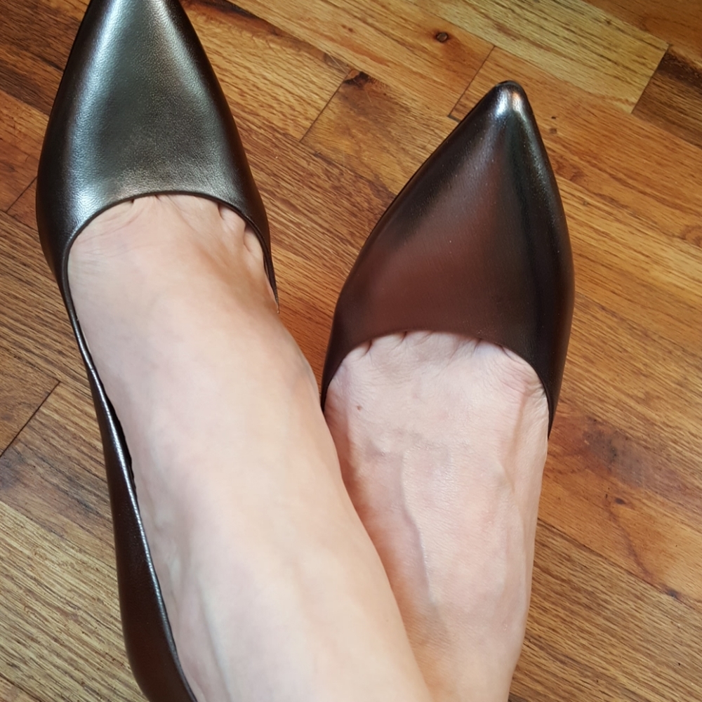 Nine West Pewter Pointed-toe Pumps